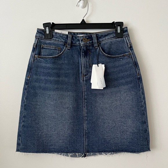 NWT a loves a Denim Cut Off Skirt - Picture 1 of 8